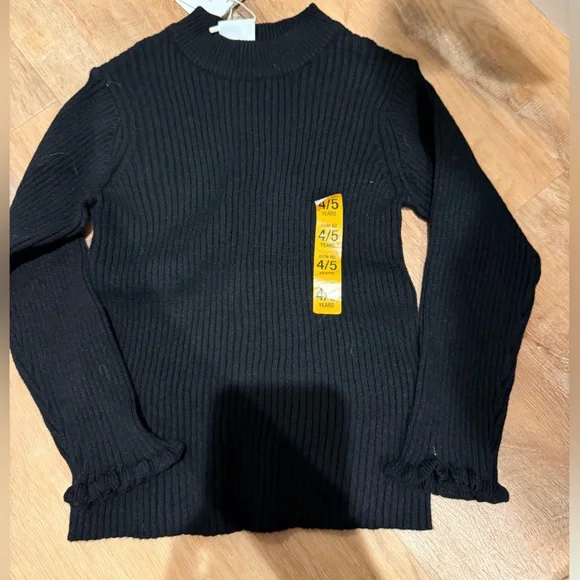 Black and Cream Ribbed Shirt Set Zara 4-5T - Picture 2 of 4